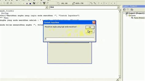 visual basic inputbox cancel.